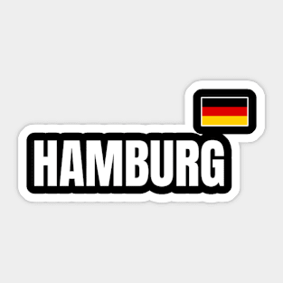 Hamburg Gery Flag Ger Flag Hamburg Sticker